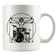 Da Vinci Drums Ceramic Mug 11 oz White - Panvola