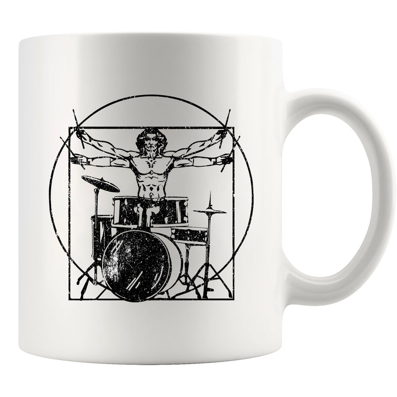 Da Vinci Drums Ceramic Mug 11 oz White