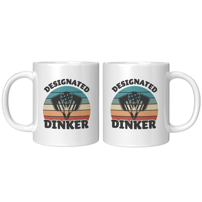 Designated Dinker Pickleball Ceramic Mug 11oz White