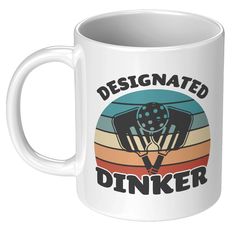 Designated Dinker Pickleball Ceramic Mug 11oz White - Panvola