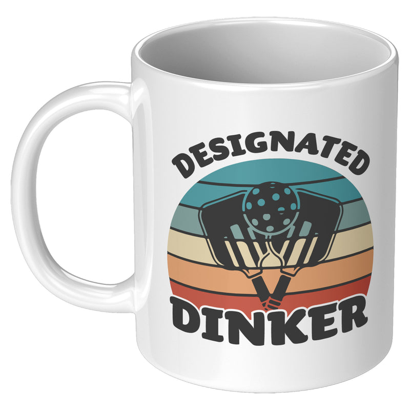 Designated Dinker Pickleball Ceramic Mug 11oz White
