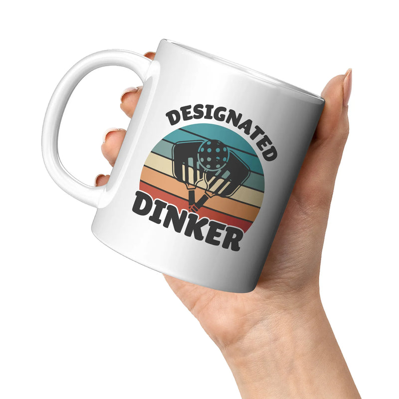 Designated Dinker Pickleball Ceramic Mug 11oz White - Panvola