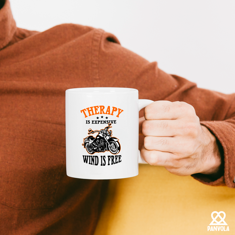 Panvola Therapy Is Expensive Wind Is Free Ceramic Mug 11 oz