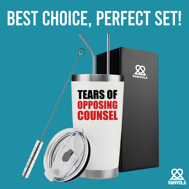 Tears of Opposing Counsel Lawyers Gift Tumbler 20oz White