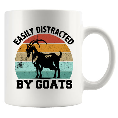 Easily Distracted By Goats Ceramic Mug 11 oz White