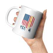 Electrician US Flag Tools for Electricians Ceramic Mug 11 oz White - Panvola