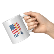 Electrician US Flag Tools for Electricians Ceramic Mug 11 oz White - Panvola