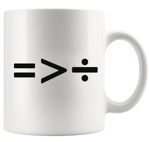 Equality is Better than Division Ceramic Mug 11 oz White - Panvola