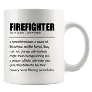 Firefighter Definition Mug 11oz White - Panvola