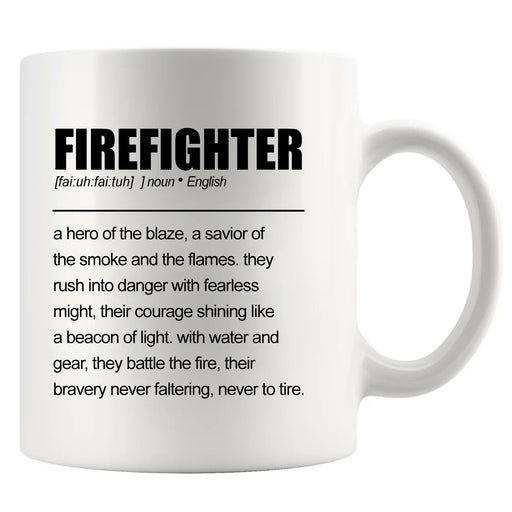 Firefighter Definition Mug 11oz White - Panvola