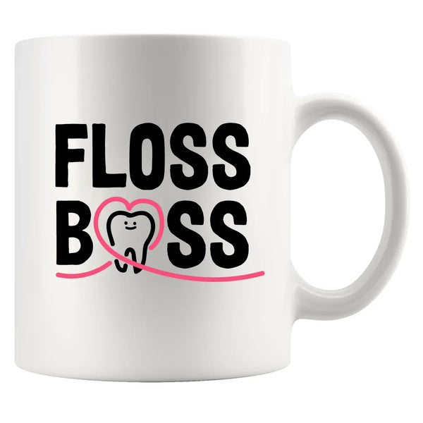 Floss Boss Dentist Ceramic Mug 11oz White