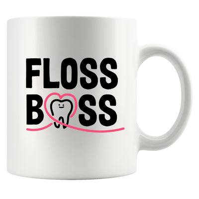 Floss Boss Dentist Ceramic Mug 11oz White