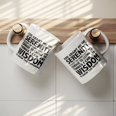 God Grant Me The Serenity Prayer Coffee Mug 11 oz White