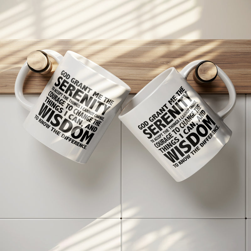God Grant Me The Serenity Prayer Coffee Mug 11 oz White