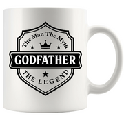 Godfather The Man The Myth The Legend Ceramic Mug 11 oz White - Panvola