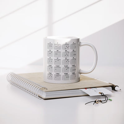Guitar Code Mug Guitarist Ceramic Mug 11 oz White