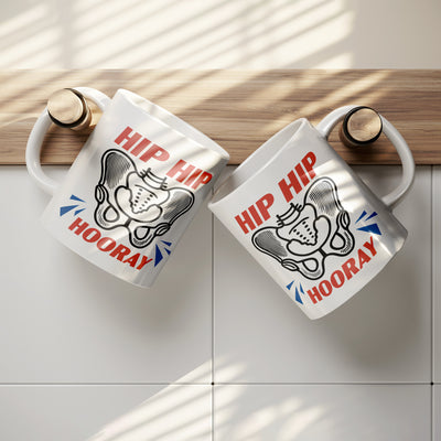 Hip Hip Hooray Recovery Ceramic Mug 11 oz White