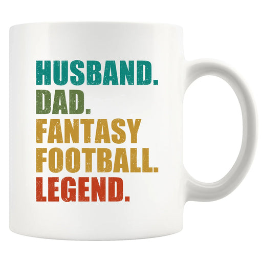 Husband Dad Fantasy Football Legend Ceramic Mug 11 oz White - Panvola