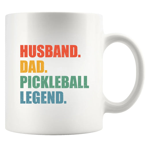 Husband Dad Pickleball Legend Ceramic Mug 11 oz White - Panvola