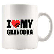 I Love My Granddog Ceramic Mug 11 oz White - Panvola