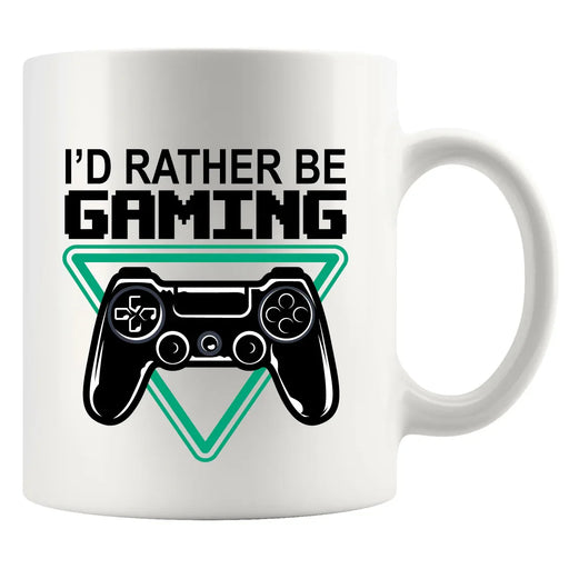 I’d Rather Be Gaming Ceramic Mug 11 oz White - Panvola