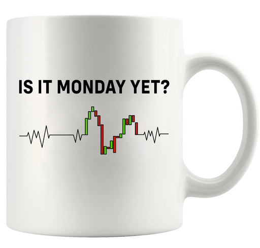 Is it Monday Yet Heartbeat Ceramic Mug 11 oz White - Panvola
