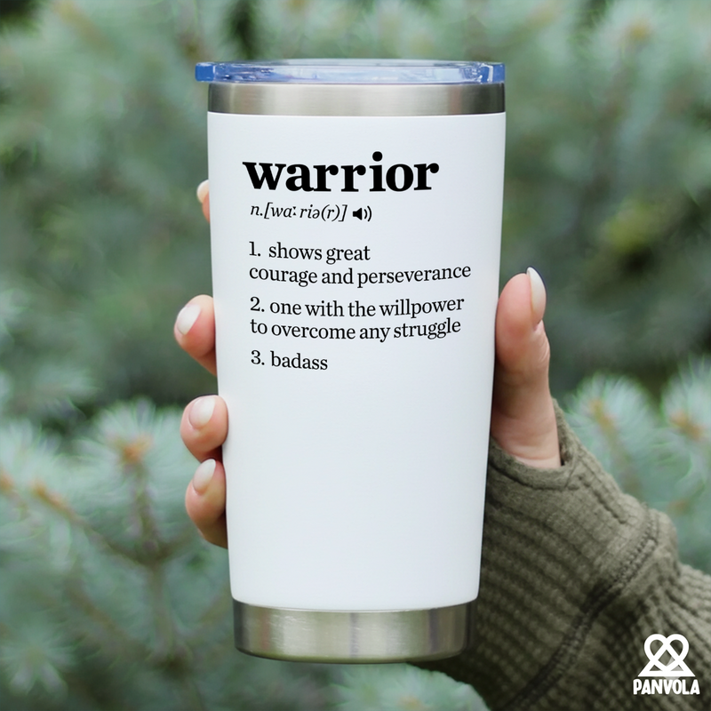 Warrior Definition Cancer Survivor Gifts Vacuum Insulated Tumbler