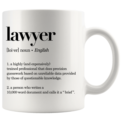 Lawyer Definition Mug Law Student Coffee Cup 11oz White