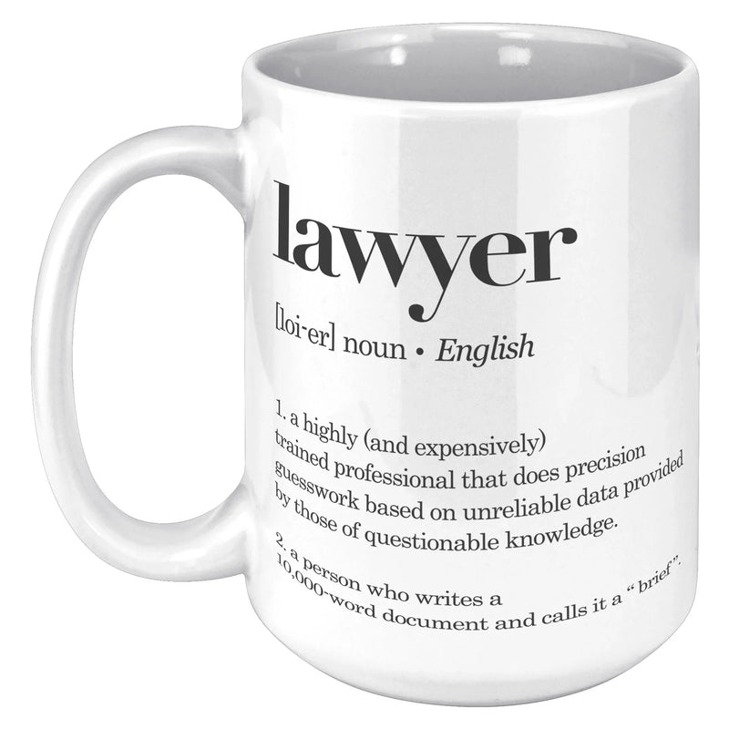Lawyer Definition Mug 15 oz White - Panvola