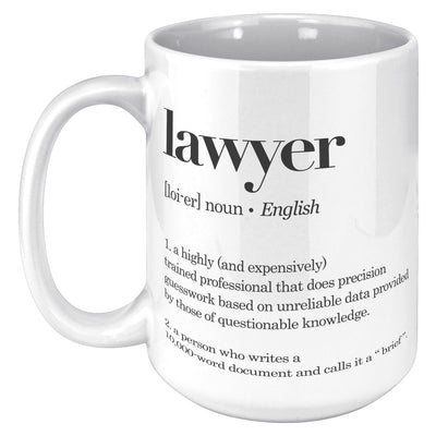 Lawyer Definition Mug 15 oz White