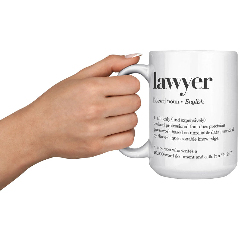 Lawyer Definition Mug 15 oz White - Panvola