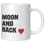 Love You To The Moon And Back Ceramic Mug 11 oz White - Panvola