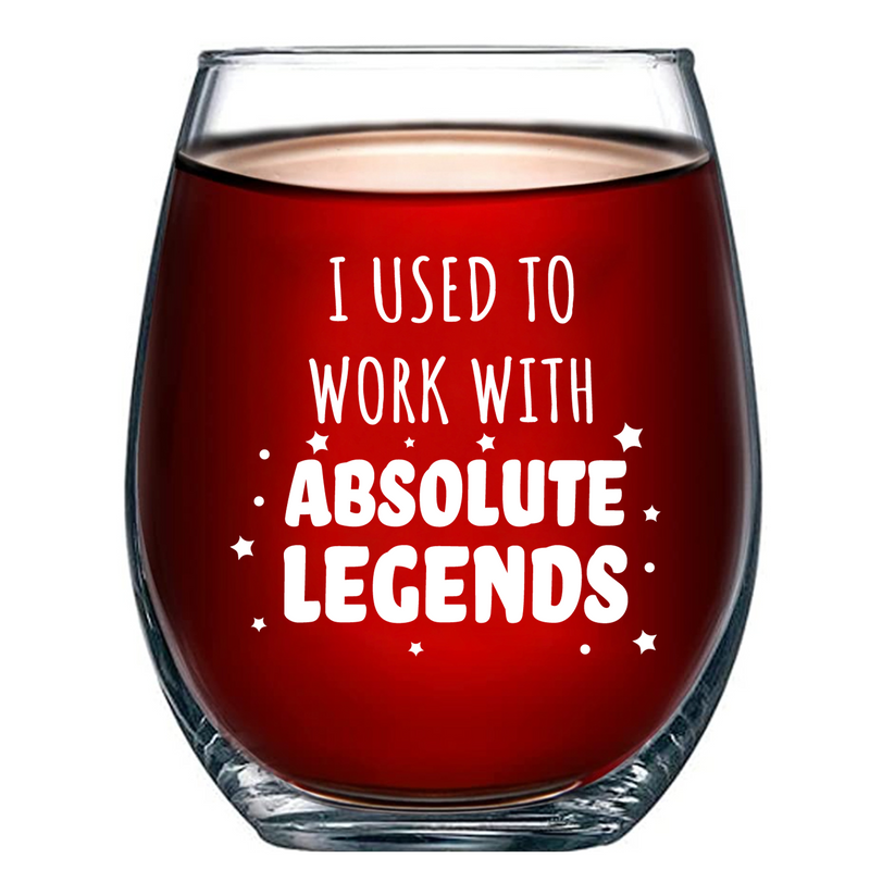 Panvola I Used To Work With Absolute Legend Wine Glass 17oz