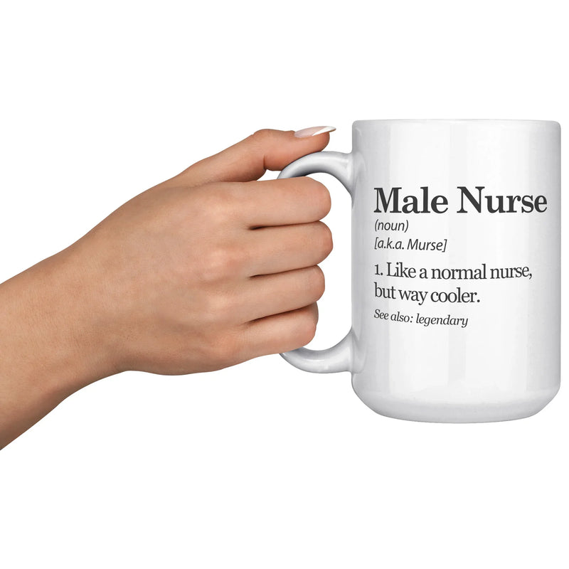 Male Nurse Definition Mug Murse Coffee Mug 15 oz White - Panvola