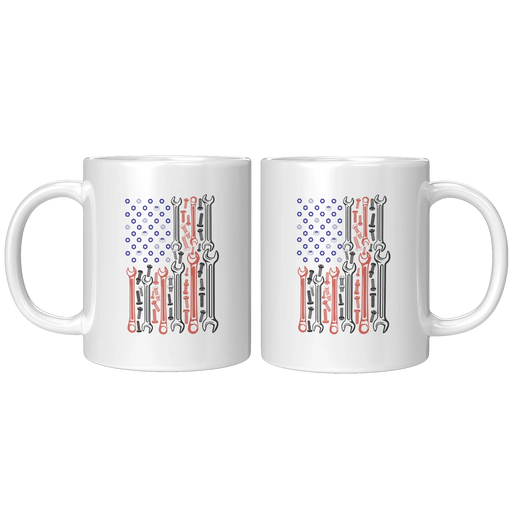 Mechanic Flag Ceramic Mug 11 oz White - Panvola