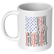Mechanic Flag Ceramic Mug 11 oz White - Panvola