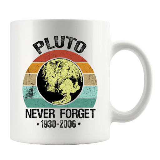 Never Forget Pluto Ceramic Mug 11 oz White - Panvola