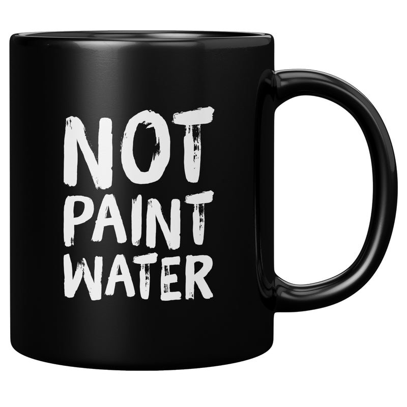 Not Paint Water Ceramic Mug 11 oz Black