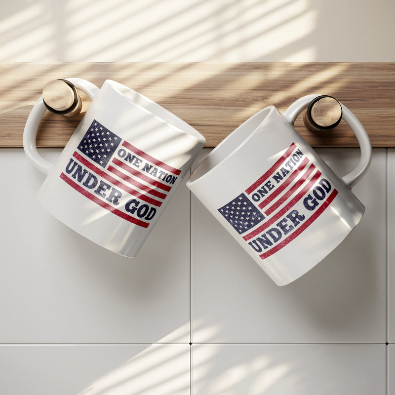 One Nation Under God Ceramic Mug 11 oz White