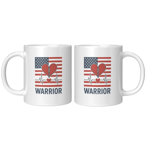 Open Heart Surgery Warrior Ceramic Mug 11 oz White - Panvola