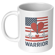 Open Heart Surgery Warrior Ceramic Mug 11 oz White - Panvola