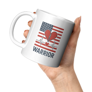 Open Heart Surgery Warrior Ceramic Mug 11 oz White - Panvola