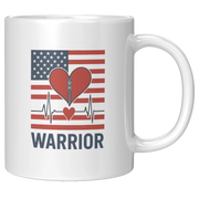 Open Heart Surgery Warrior Ceramic Mug 11 oz White - Panvola