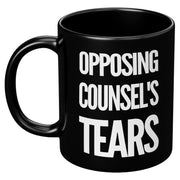 Opposing Counsel's Tears Lawyer Gift Ceramic Mug 11 oz Black - Panvola
