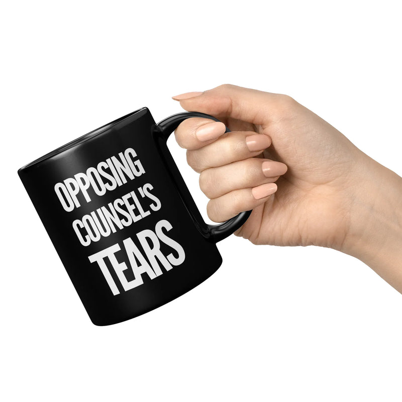 Opposing Counsel's Tears Lawyer Gift Ceramic Mug 11 oz Black - Panvola