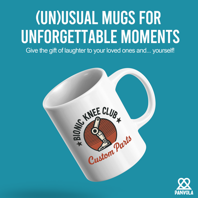 Panvola Bionic Knee Club Custom Parts Knee Surgery Ceramic Mug