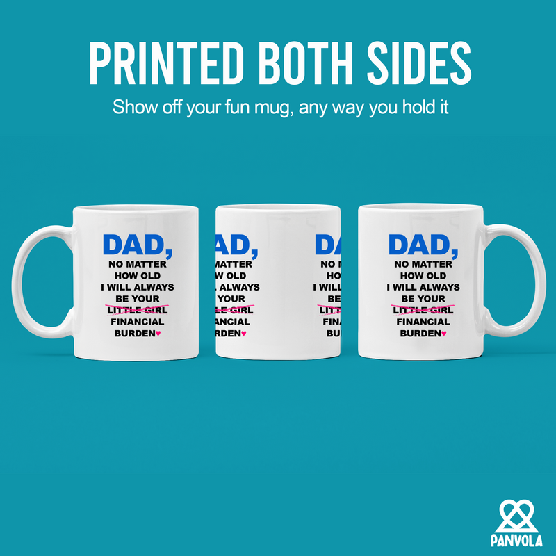 Dad No Matter How Old I Will Always Be Your Financial Burden Mug 11 oz