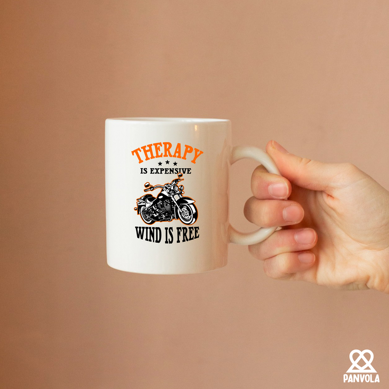 Panvola Therapy Is Expensive Wind Is Free Ceramic Mug 11 oz