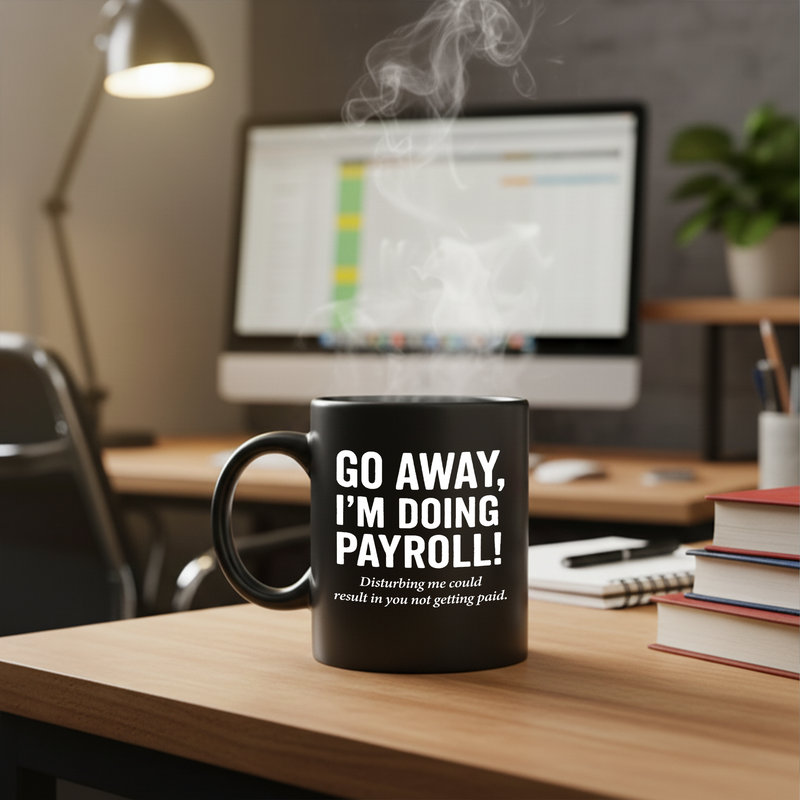 Panvola Go Away I’m Doing Payroll Office Gift Ceramic Mug 11 oz