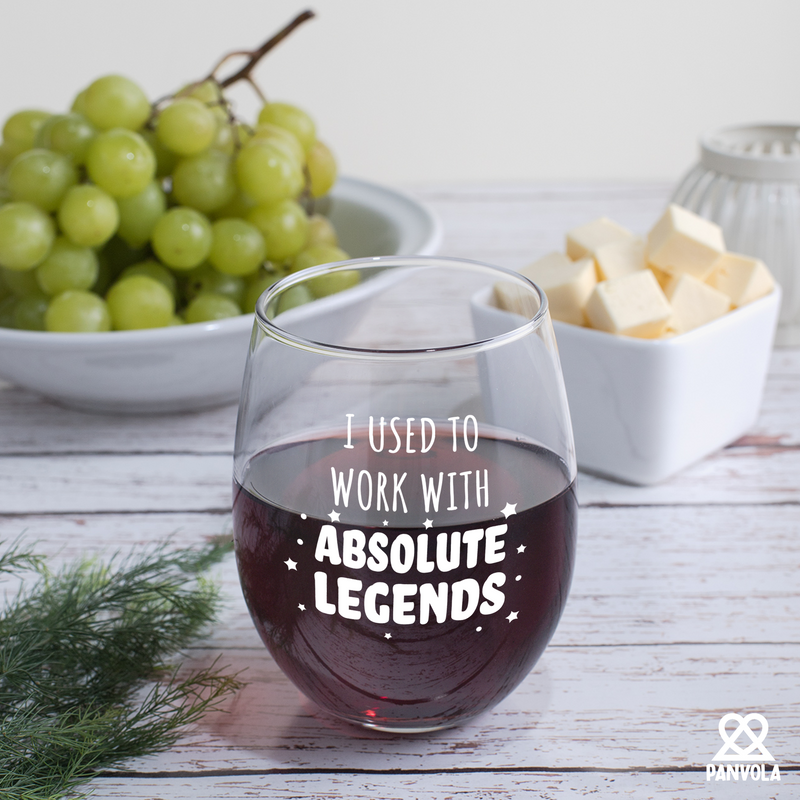 Panvola I Used To Work With Absolute Legend Wine Glass 17oz